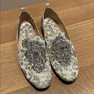 New rhinestones Badgley Mischka flat loafers